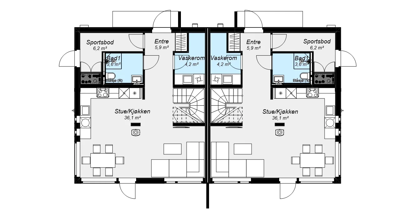 Plantegning 1. ETG — ABChus Noelle XL