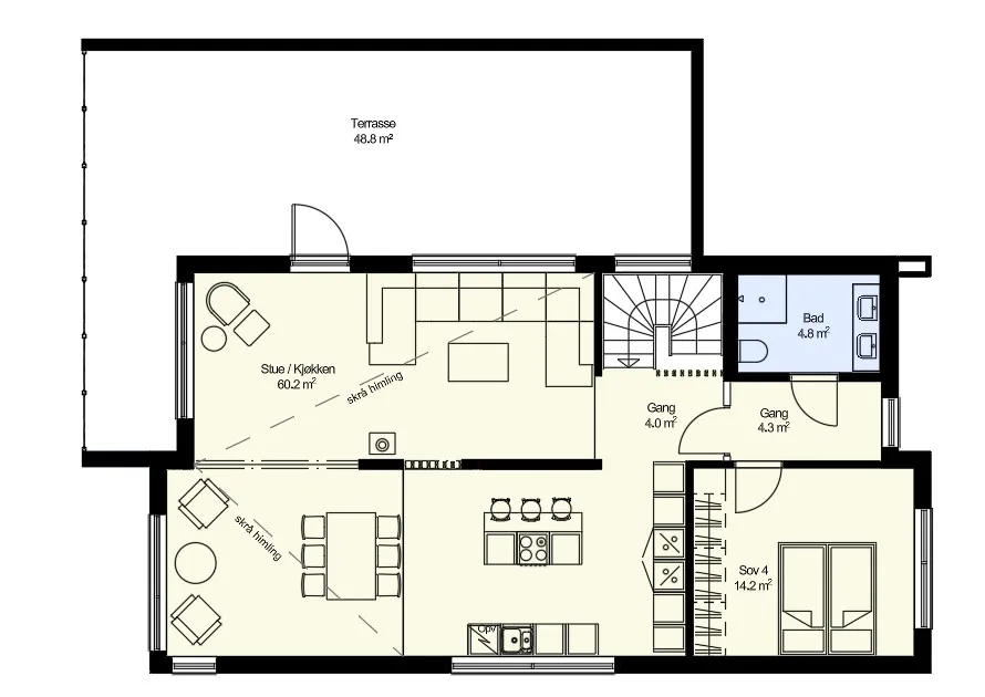 Plantegning 2. ETG — Berge Hus Øygarden
