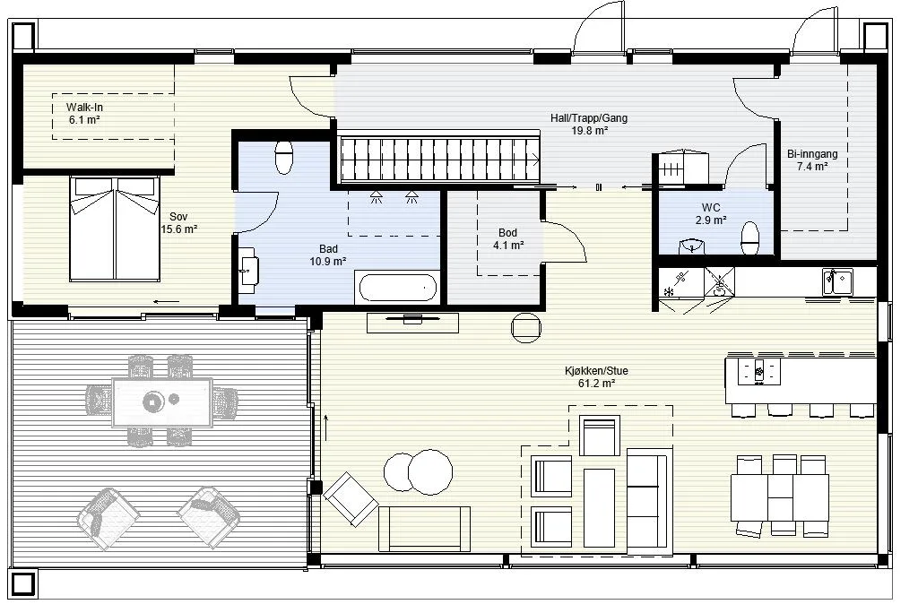 Plantegning 2. ETG — Berge Hus Vågen