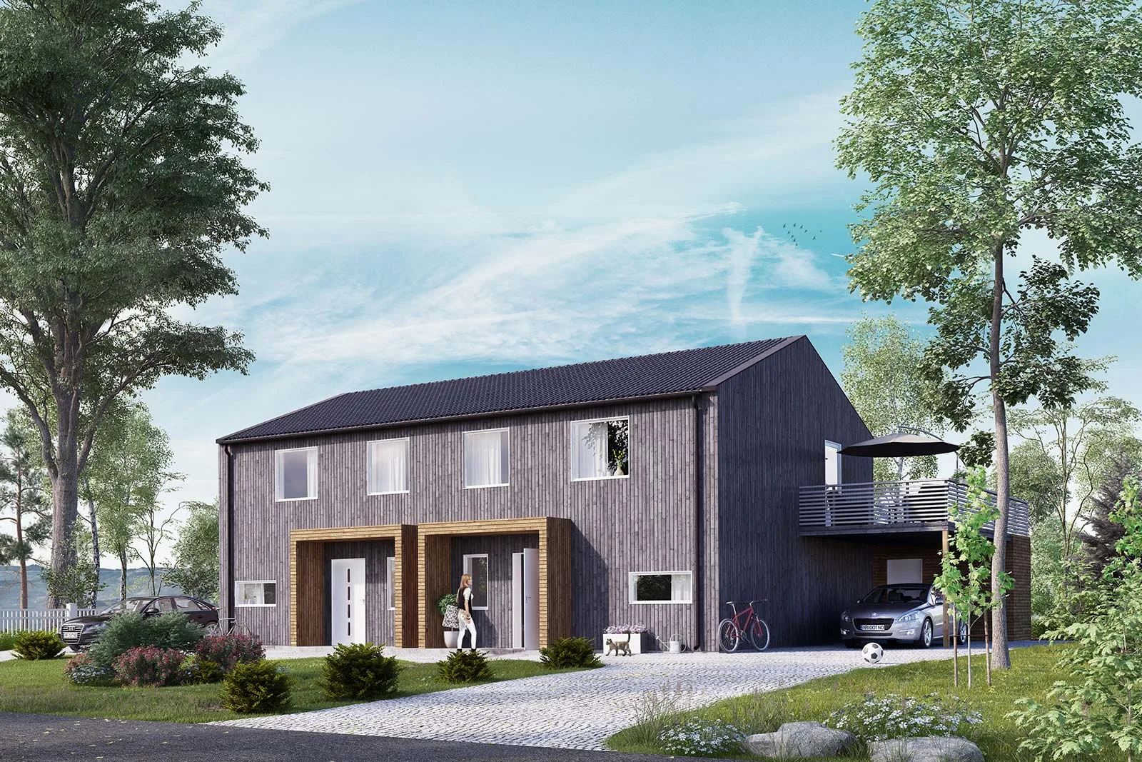 Amadora fra Blå Bolig — hovedfasade