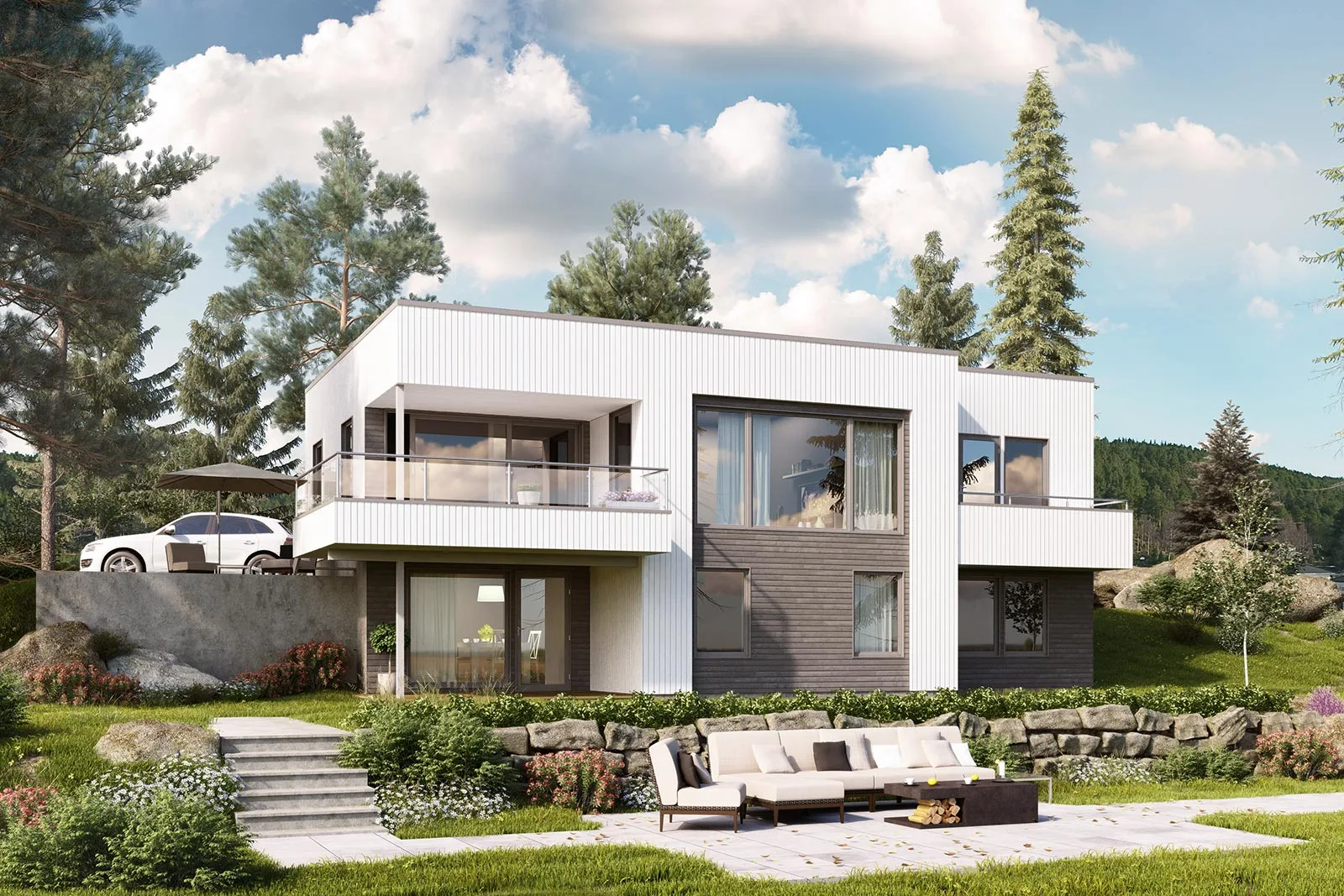 Evora fra Blå Bolig — hovedfasade