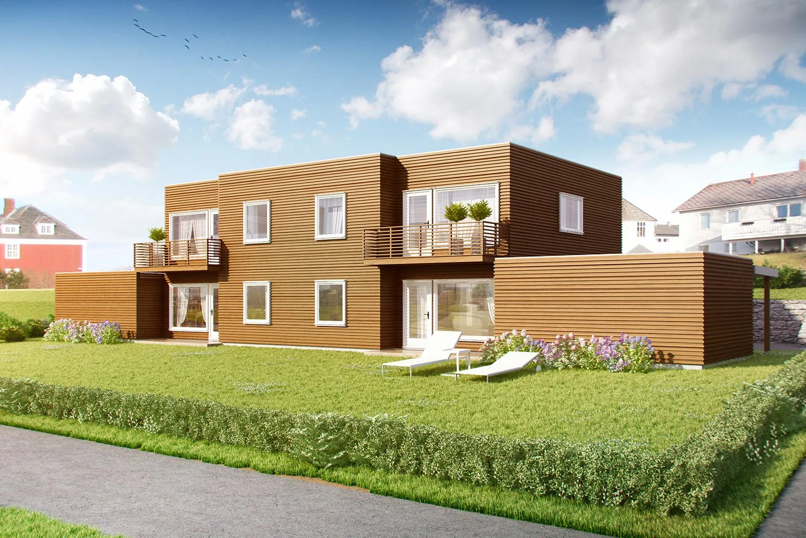Quattro fra Blå Bolig — hovedfasade