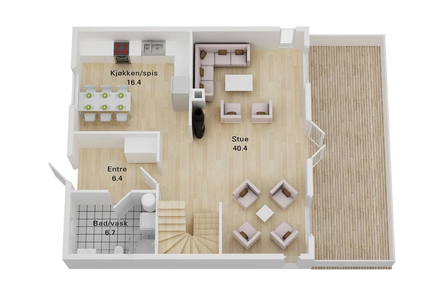 Plantegning U.ETG — Blå Bolig Rimini