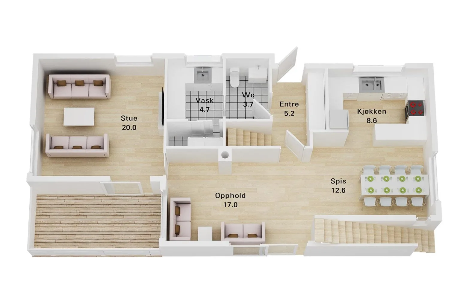 Plantegning 1. ETG — Blå Bolig Zamora