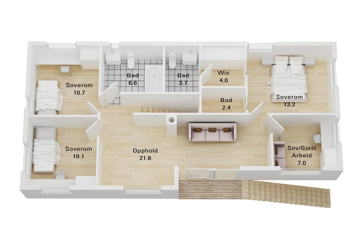 Plantegning 2. ETG — Blå Bolig Zamora