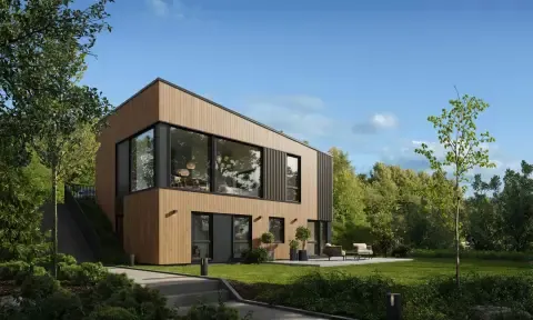 Kongsvik med pulttak fra Blink Hus