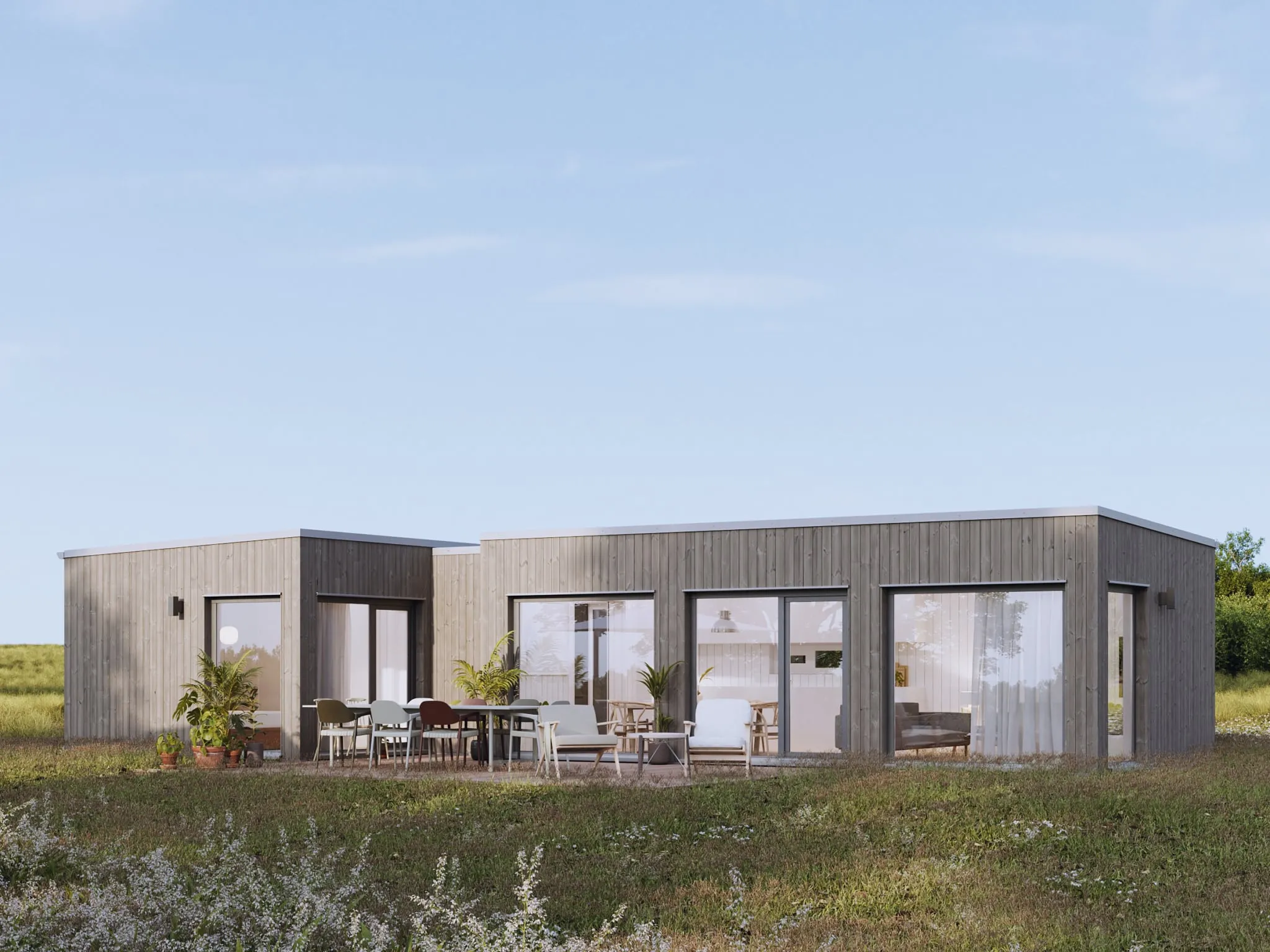 Rak R6.T.80 fra Boligverket — hovedfasade
