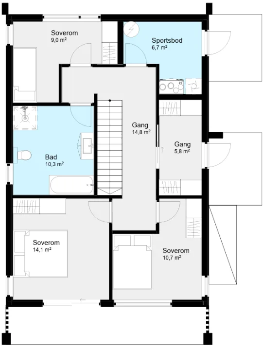 Plantegning 1. ETG — Byggmann 211 Braga