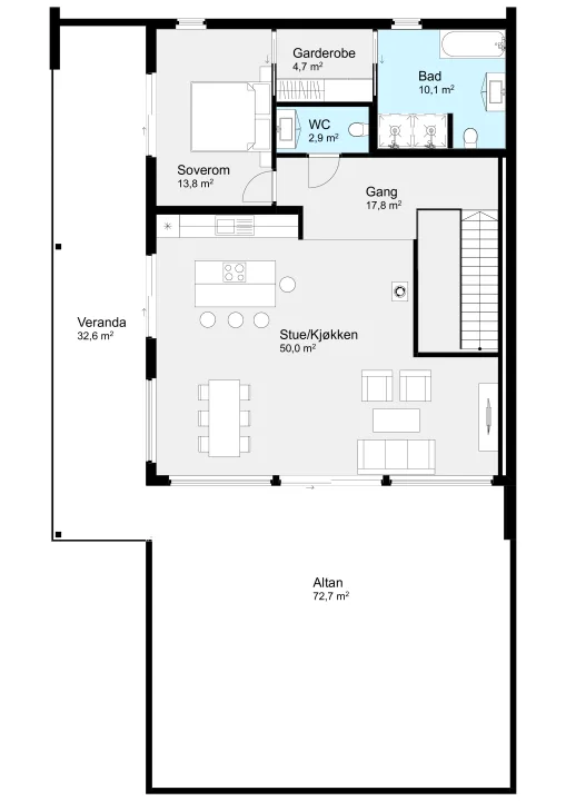 Plantegning 2. ETG — Byggmann 228 Scala