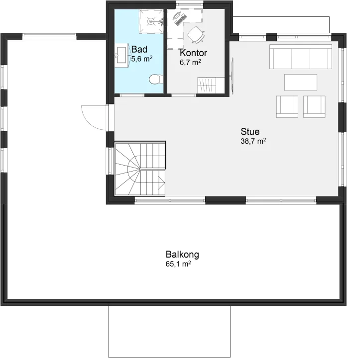 Plantegning 3. ETG — Byggmann 229 Sirius