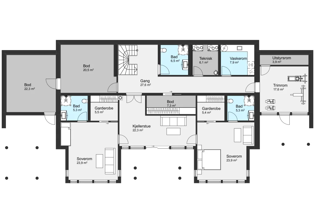 Plantegning 1. ETG — Byggmann 233 Lindås