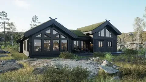 Skeikampen med garasje fra Eikås Hytter & Hus