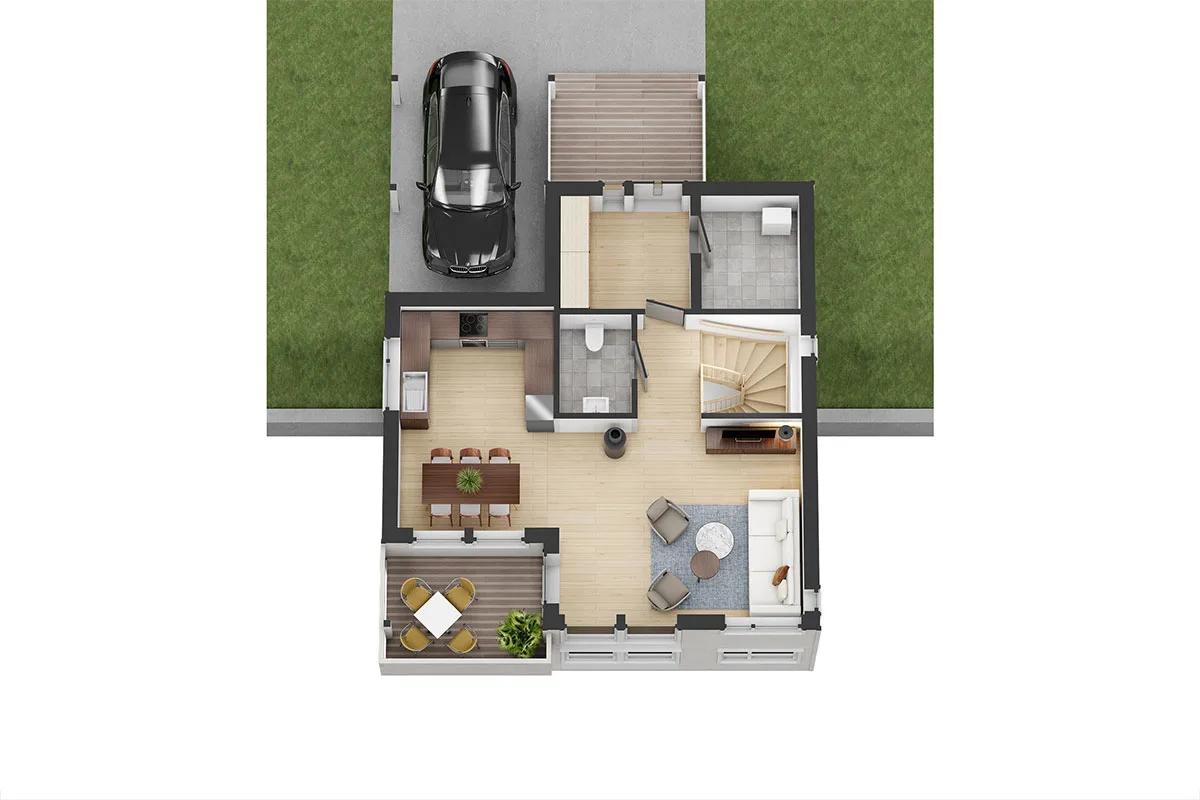 Plantegning 2. ETG — Idéhus Grytingen Moderne
