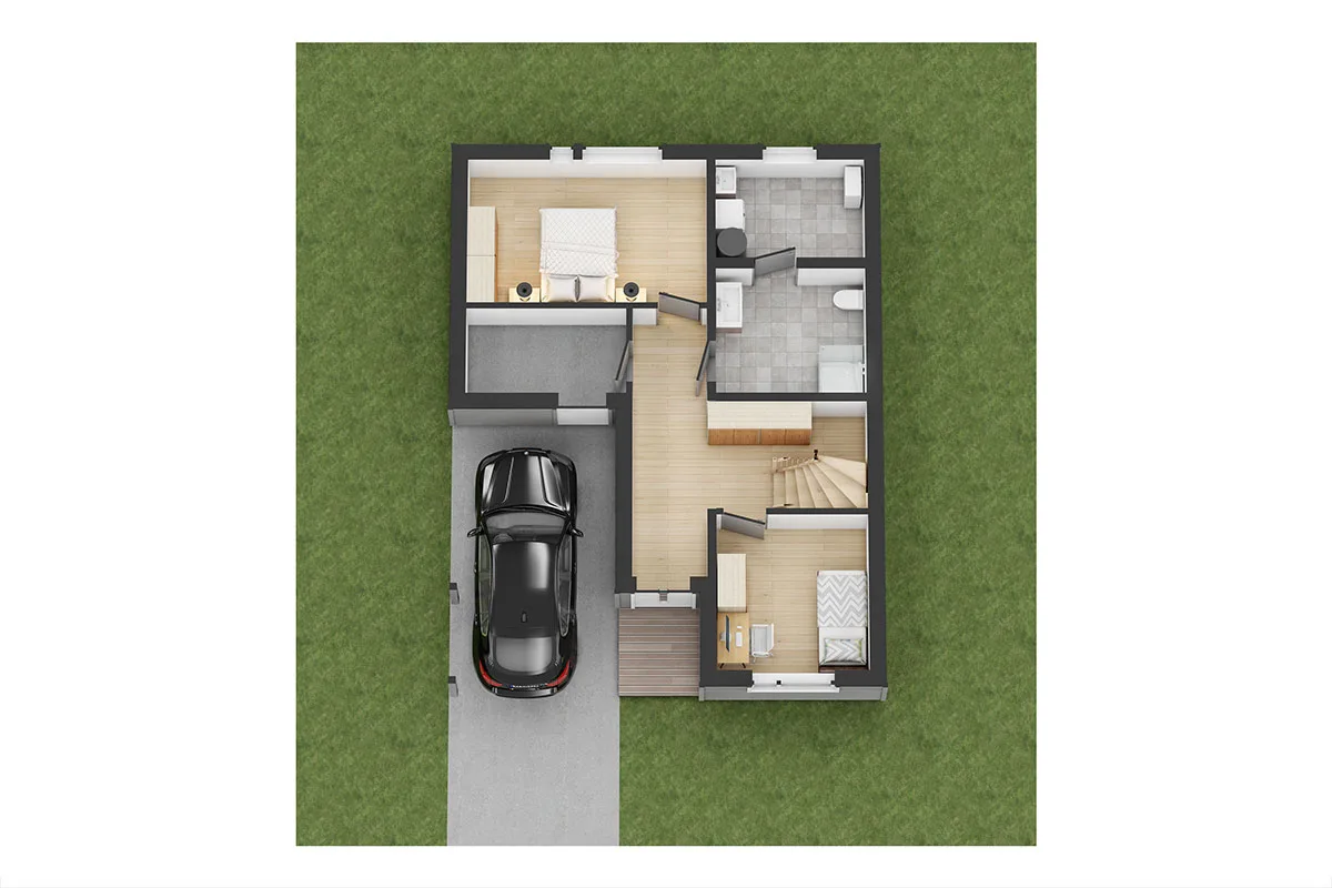 Plantegning 1. ETG — Idéhus Svana Moderne