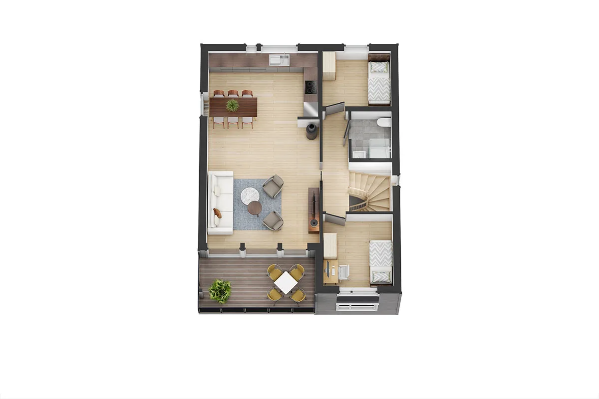 Plantegning 2. ETG — Idéhus Svana Moderne
