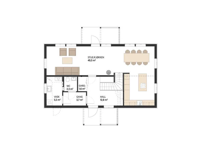 Plantegning 3. ETG — Lindehus Tilde