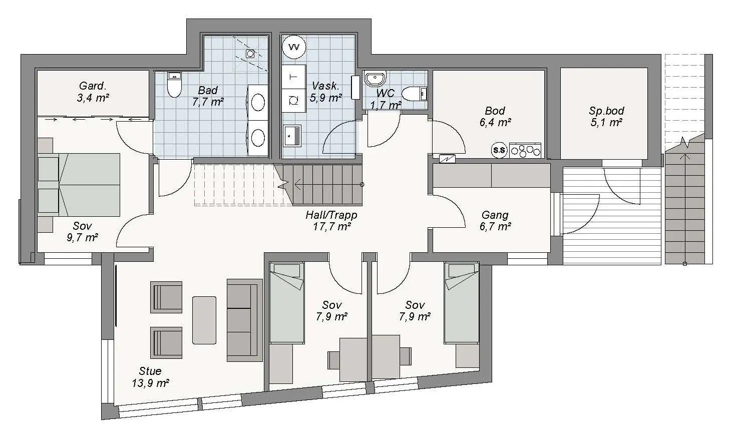 Plantegning U.ETG — Nordbohus Kontur