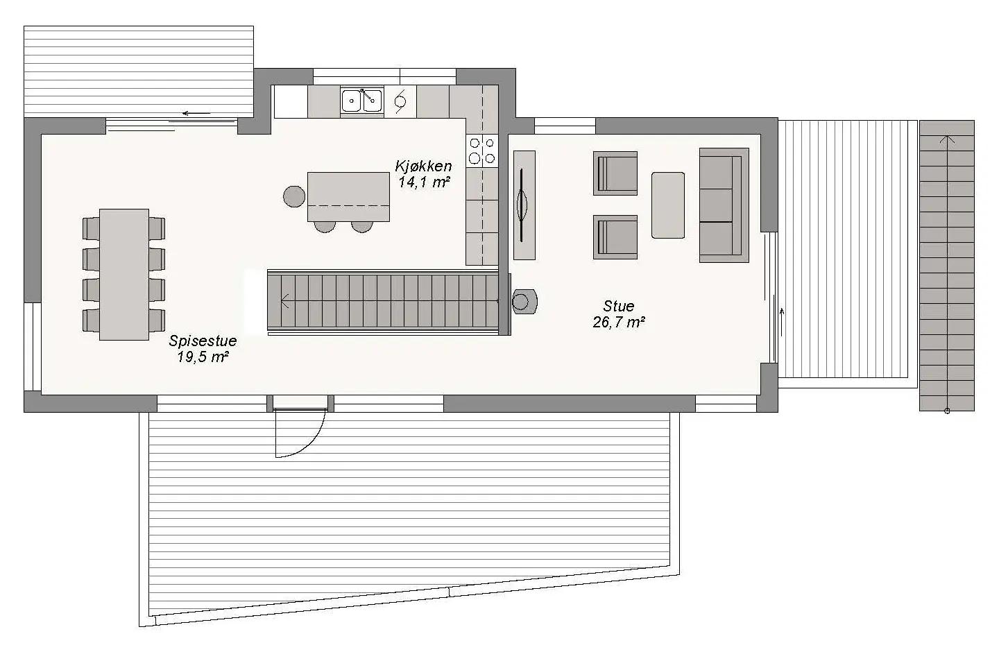 Plantegning 1. ETG — Nordbohus Kontur