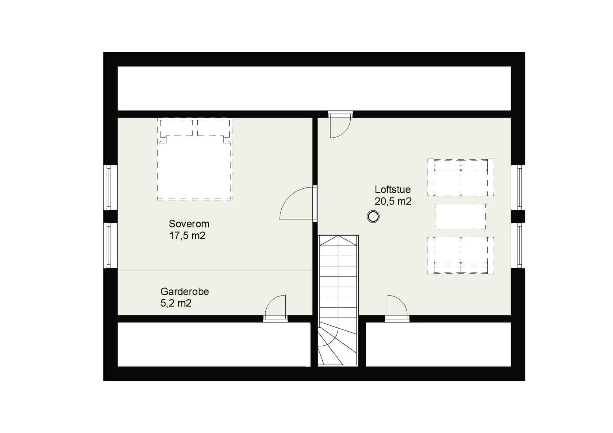 Plantegning 2. ETG — Selbuhus Bjørkly 1